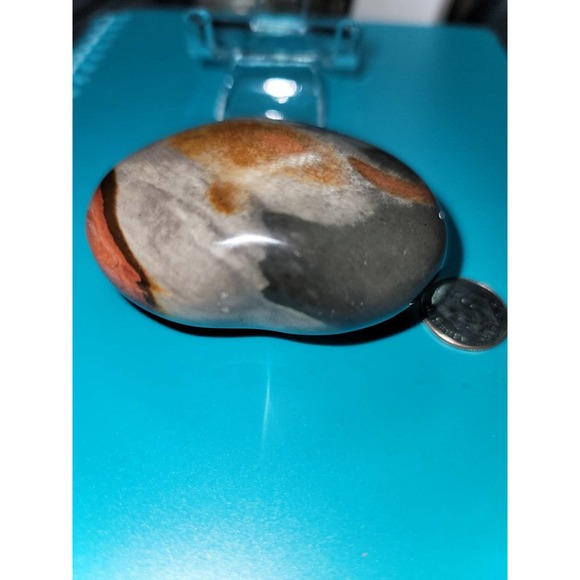 Polychrome Ocean Jasper Heart - Picture 4 of 4